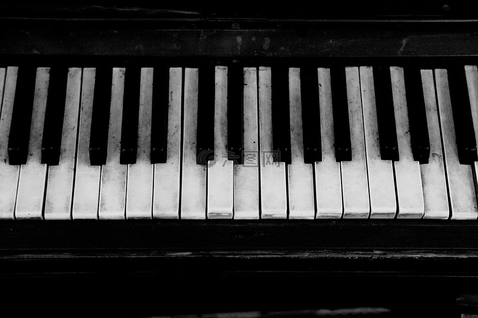 钢琴,老,大钢琴
