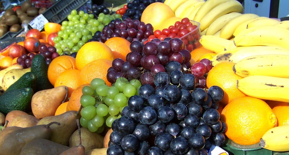 混合水果,市场,颜色