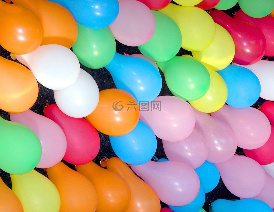 彩色气球,庆典,装饰
