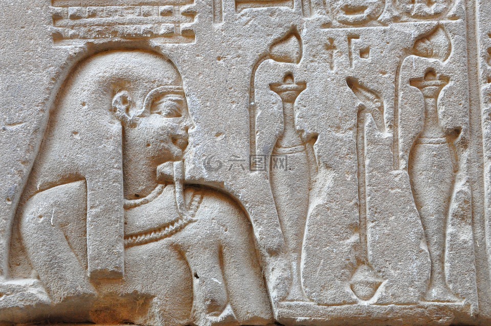 埃及,寺,象形文字