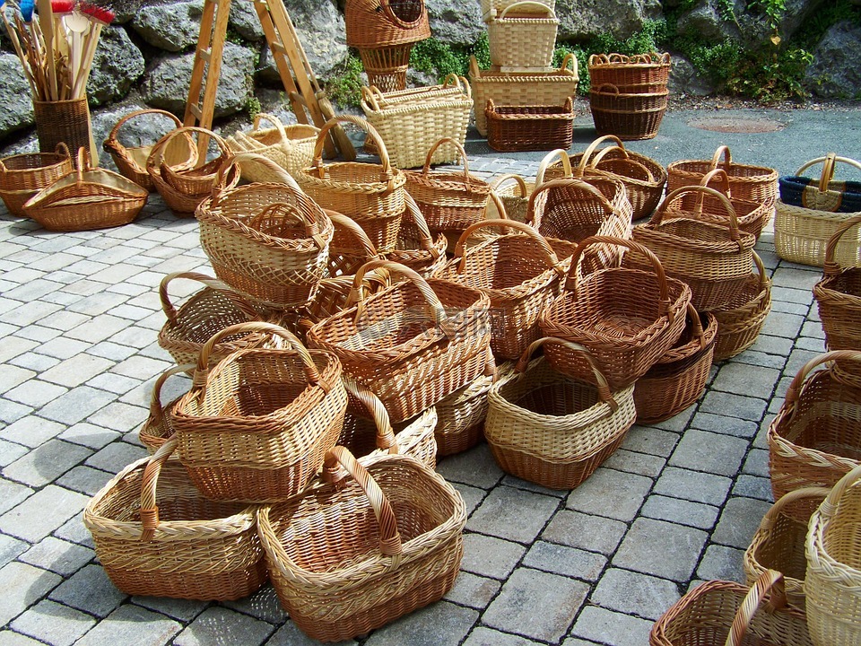 篮子,编织,手工制作的产品