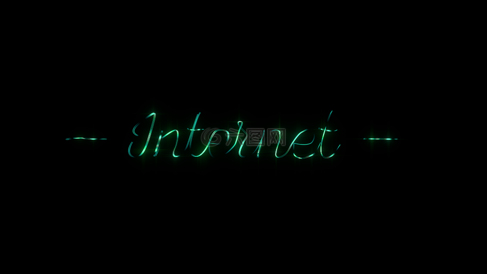 互联网,霓虹灯,绿色