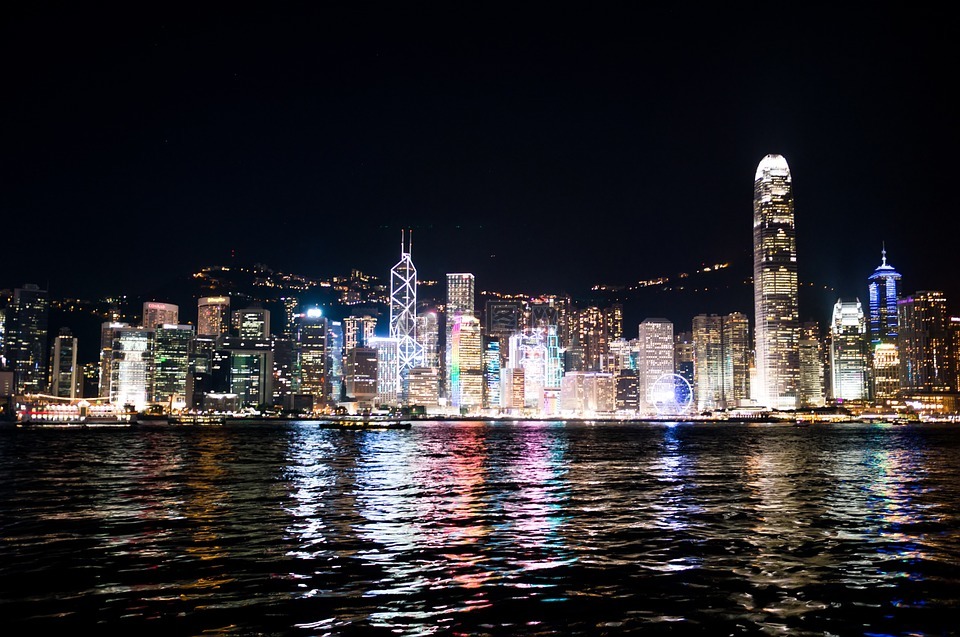 香港,山水,夜景