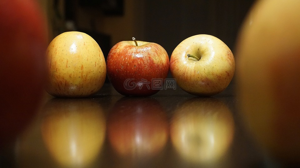 苹果,水果,红红的苹果