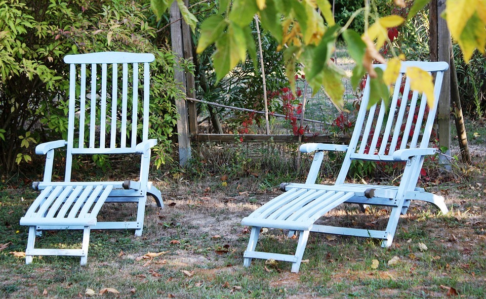 太阳椅,休息,花园