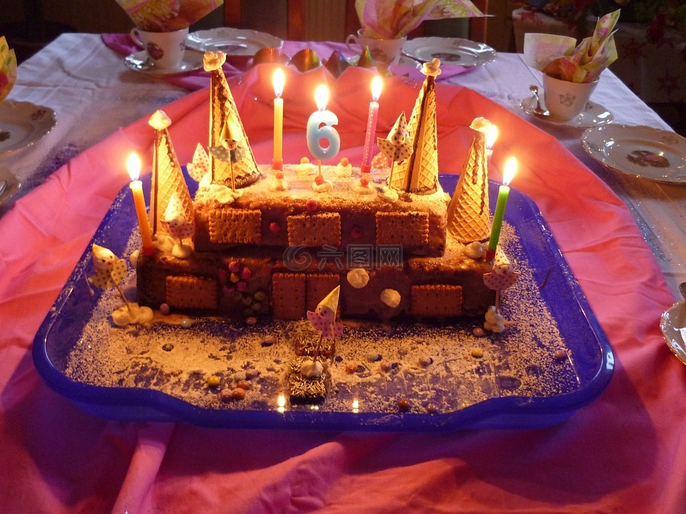 孩子们的生日,蛋糕,庆祝活动