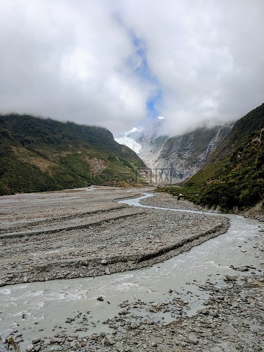 弗兰兹 - 约瑟夫冰河,nz,新西兰