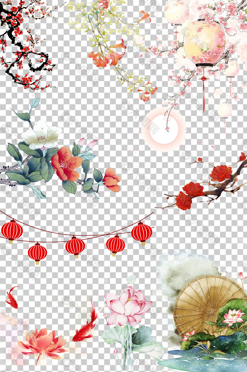 元旦免扣节日素材