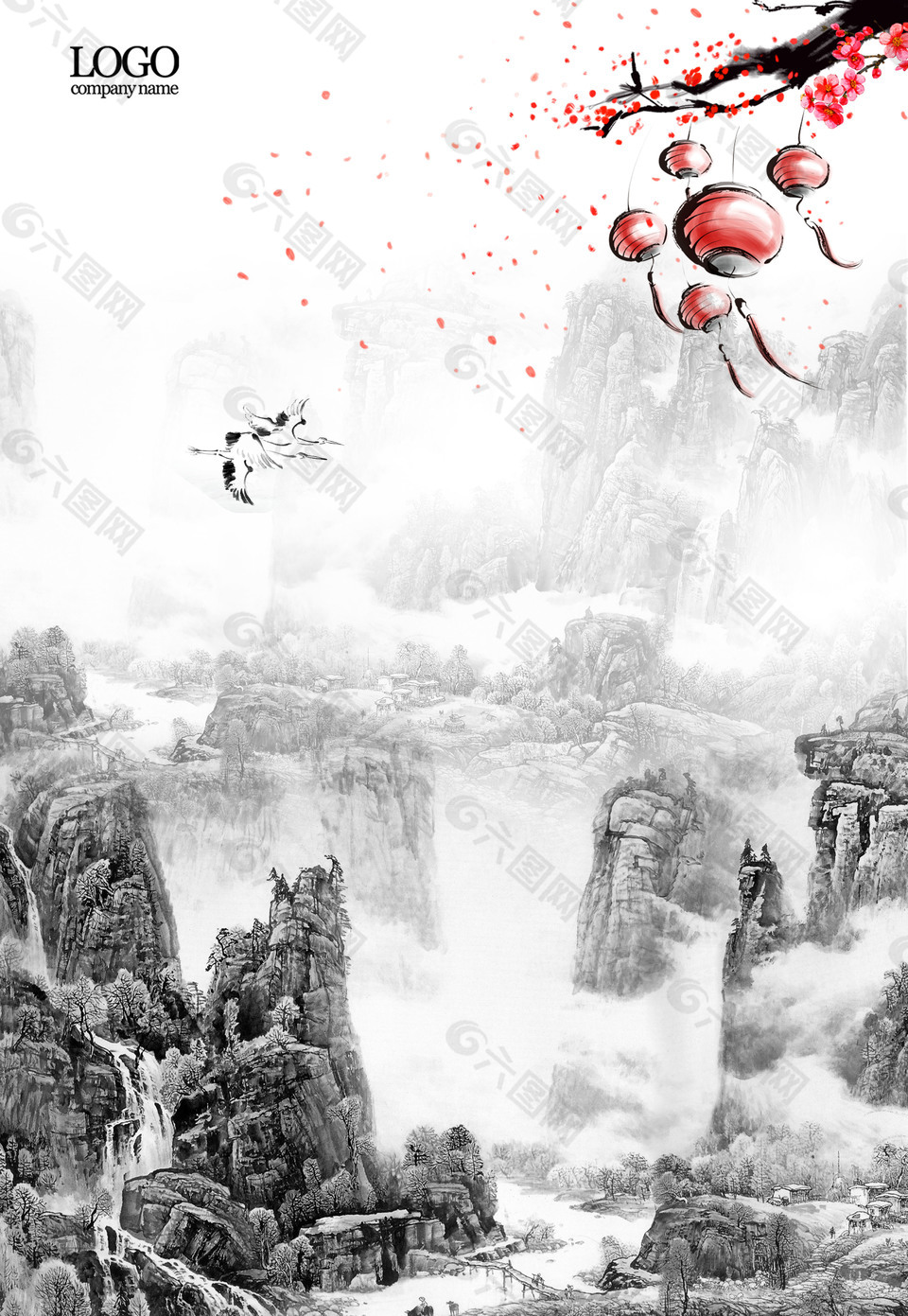 水墨中国风背景背景素材免费下载 图片编号 六图网