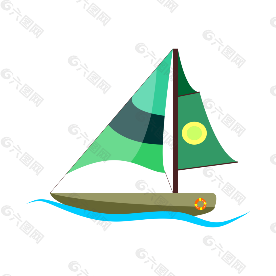 手绘帆船设计元素素材免费下载 图片编号 六图网