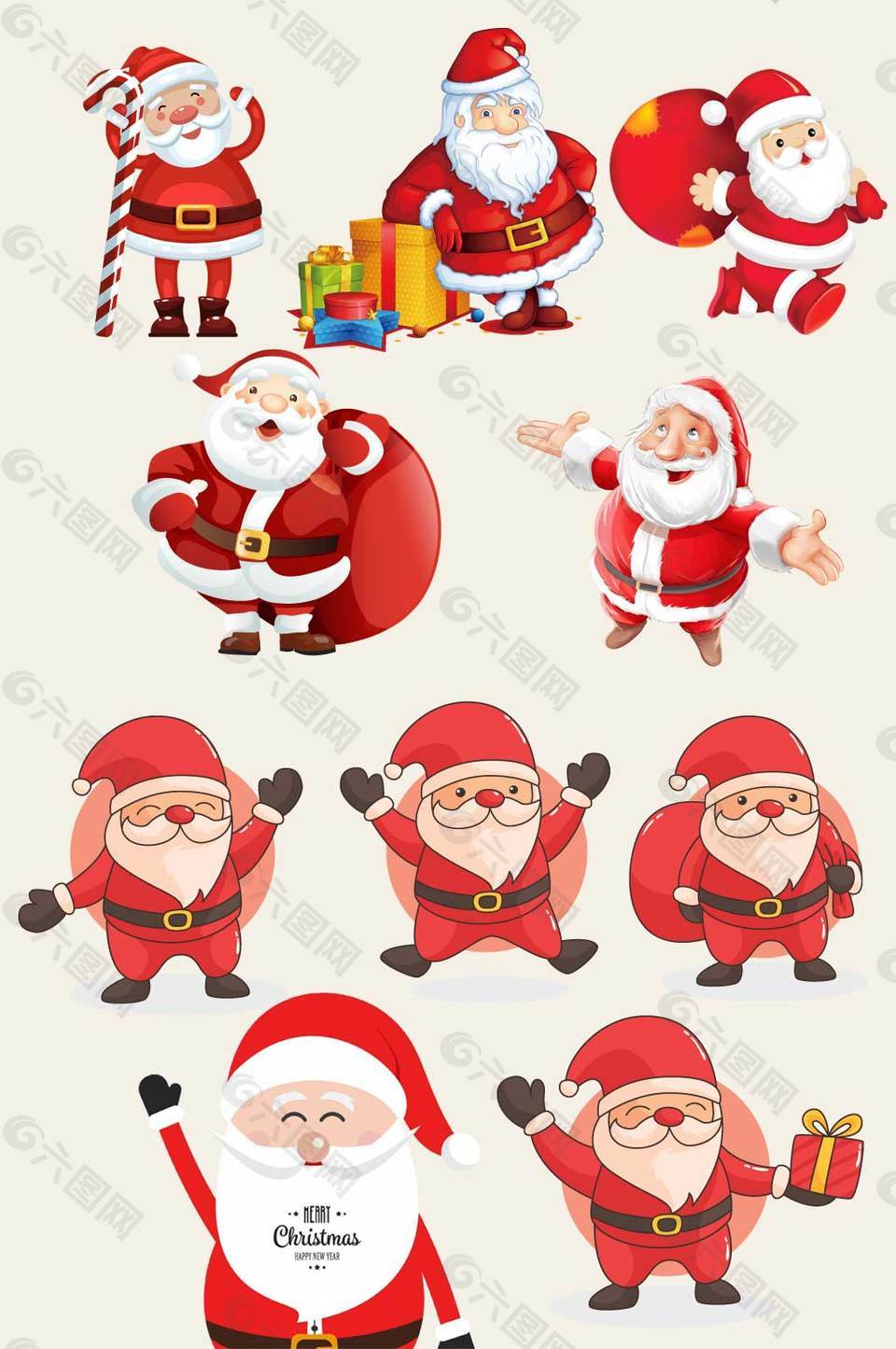 卡通圣诞老人素材