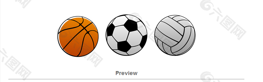 足球篮球和排球运动矢量材料