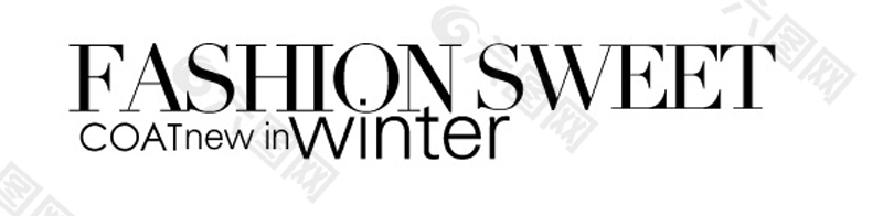 Winter淘宝排版字体素材