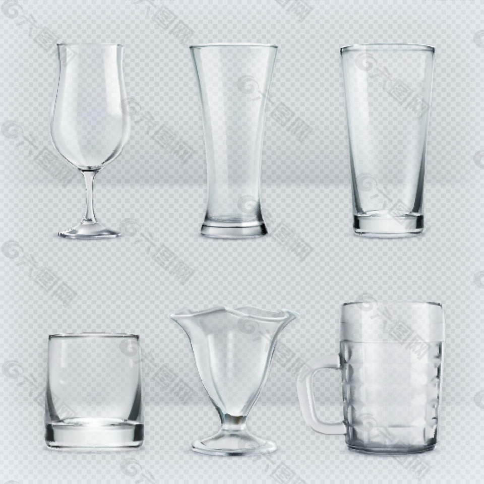 多款透明玻璃杯
