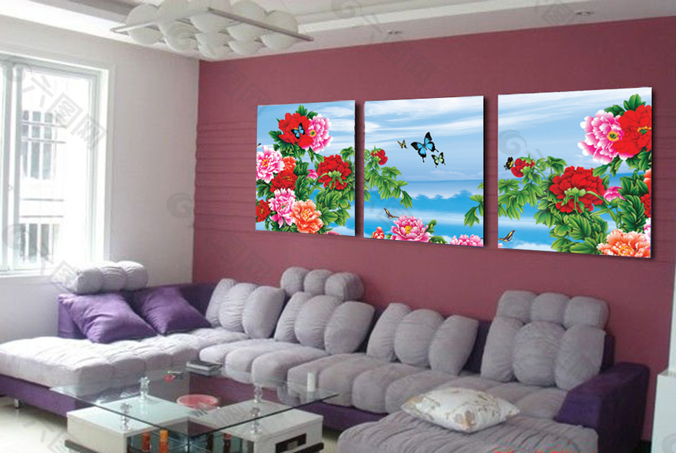 室内彩平图块花卉72