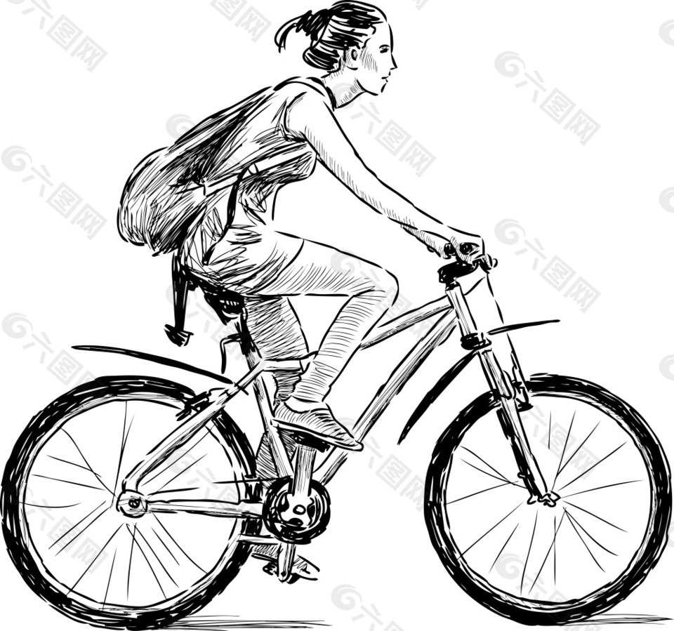 骑自行车的人