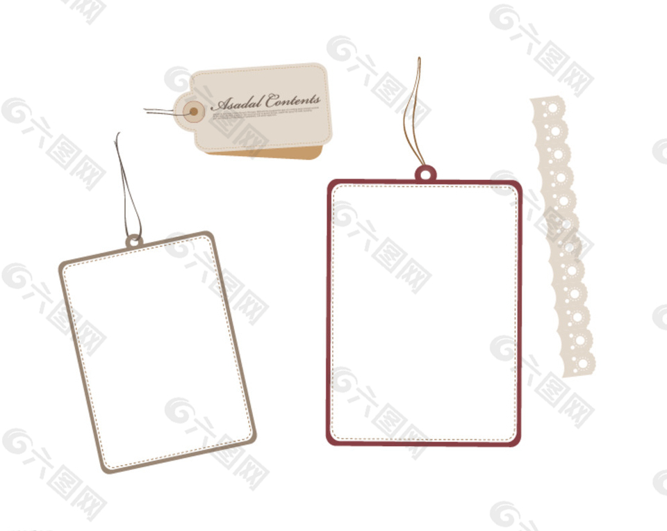 吊牌 蕾丝花纹图片