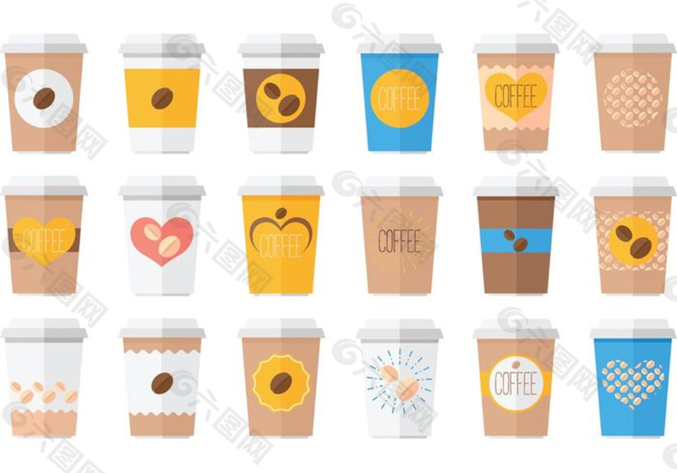 饮品包装纸杯子奶茶咖啡沙冰等
