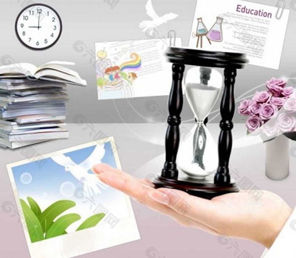 教育主题静物psd分层