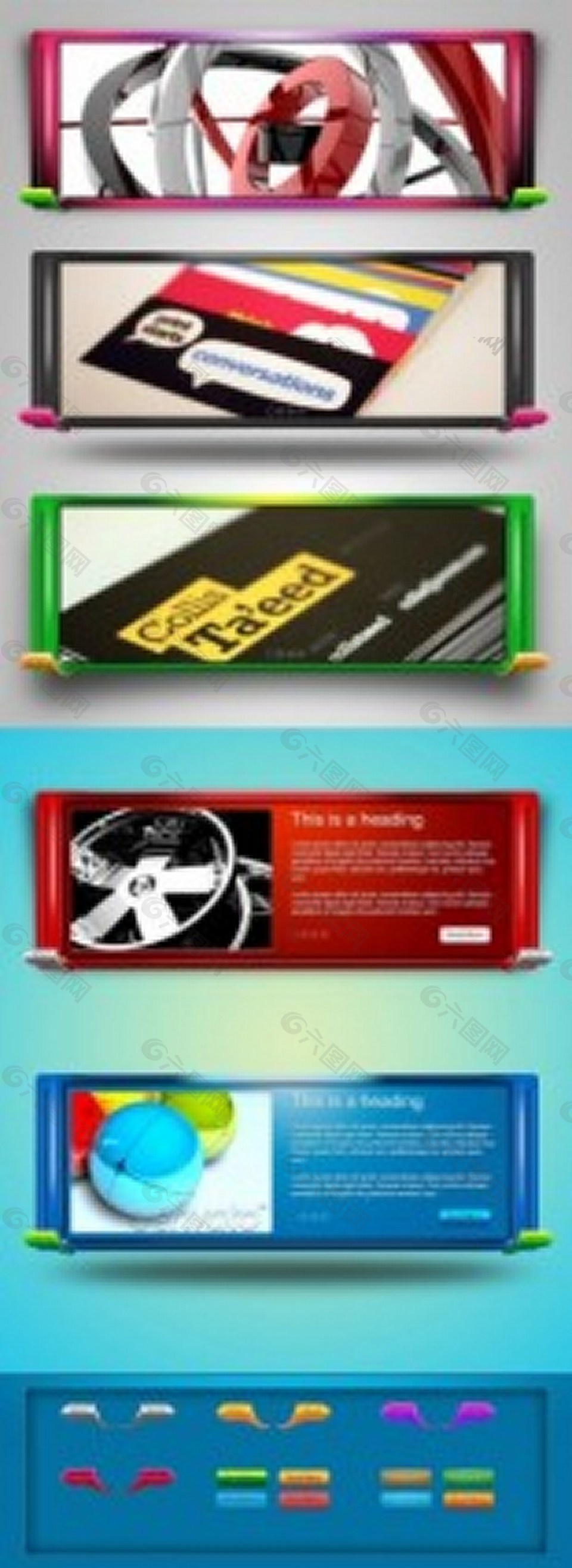 现代web滑块psd自由psd