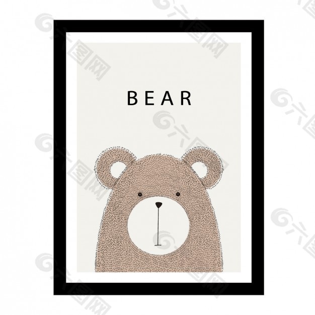 可爱手绘熊设计