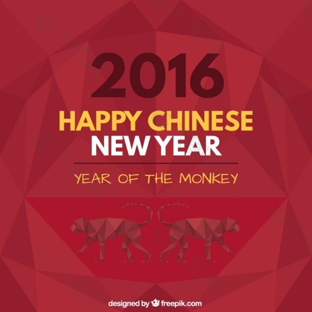 几何欢乐中国新年背景