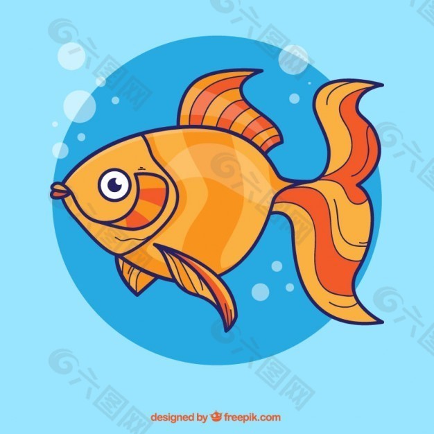 橙色的鱼平面广告素材免费下载(图片编号:777