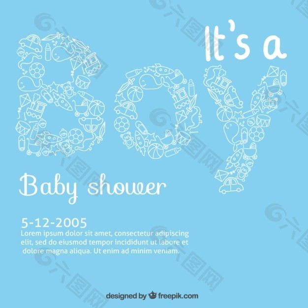 婴儿沐浴卡的蓝色