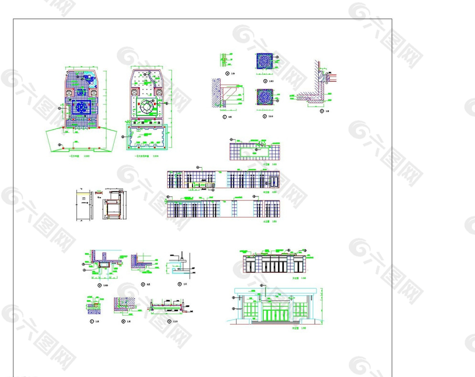 大厅全套施工图图片