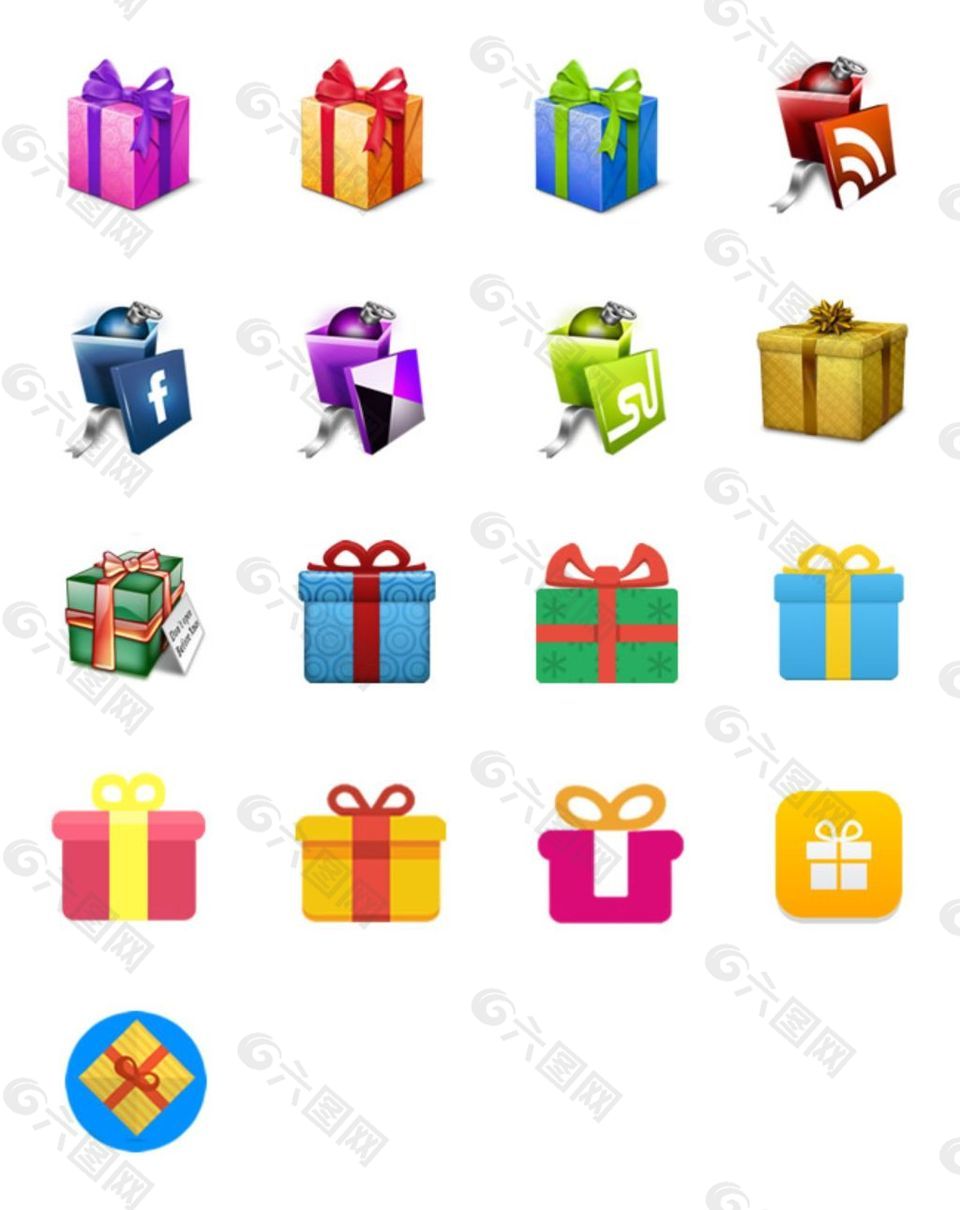 礼品盒图标素材