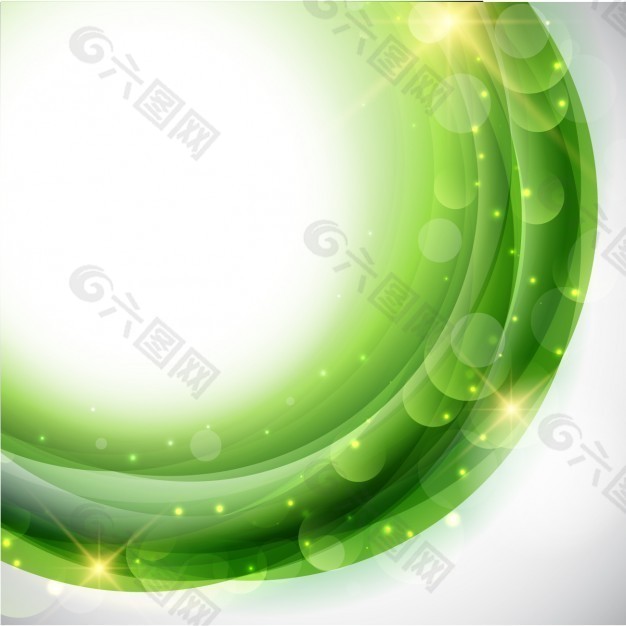 亮绿波背景