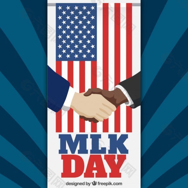 MLK日握手的插图