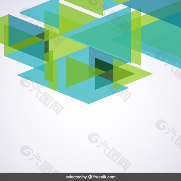 具有半透明三角形的绿色和蓝色背景背景素材免费下载 图片编号 六图网
