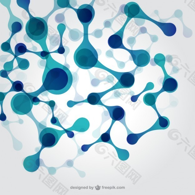 蓝色核酸结构背景