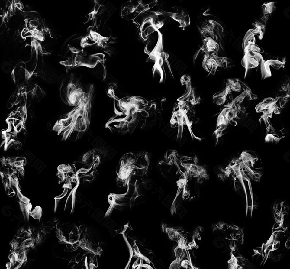 超美的流烟丝状烟雾笔刷