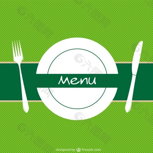 餐厅菜单背景向量