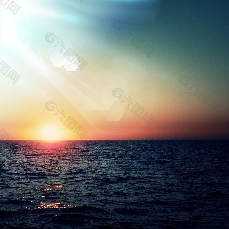 海边夕阳主图背景