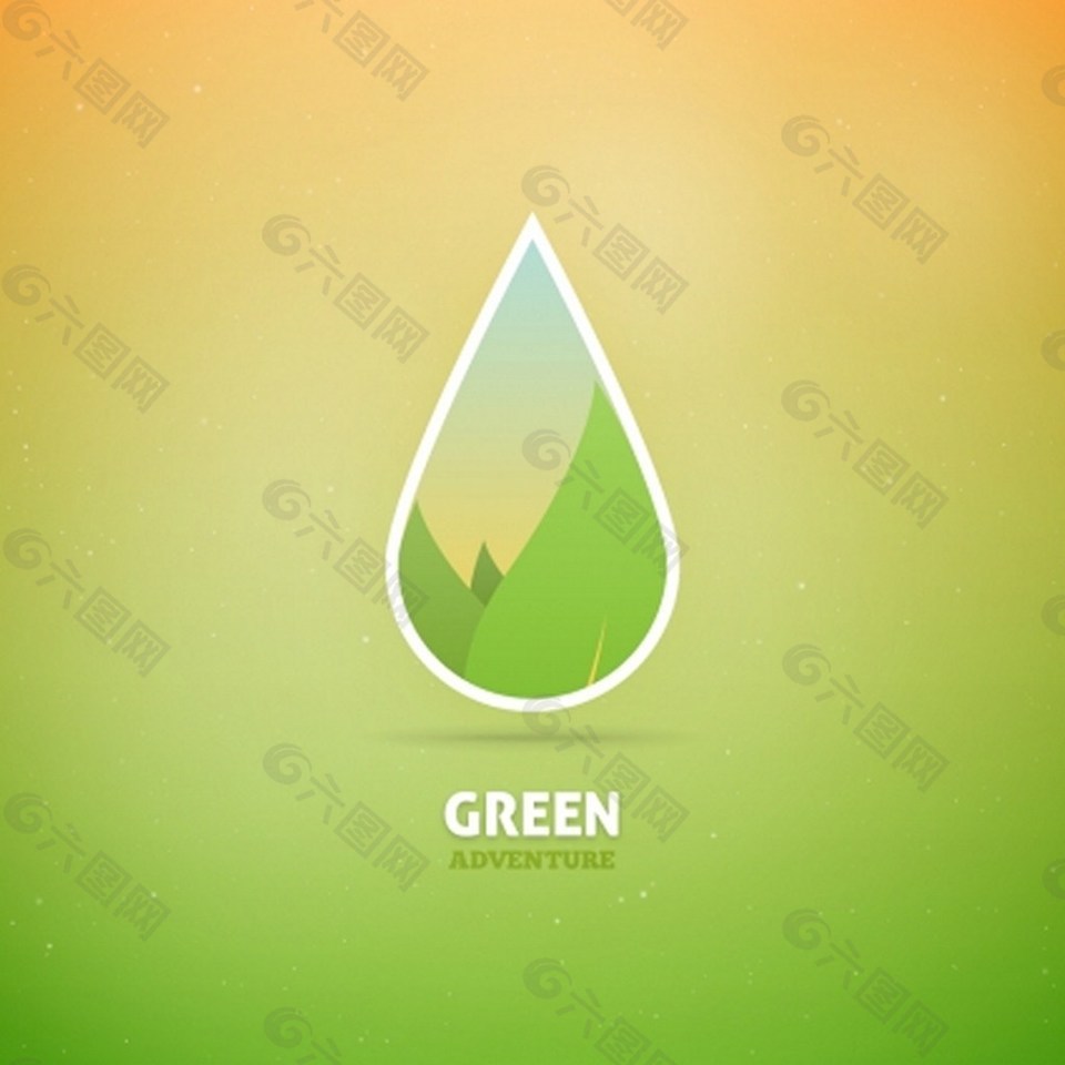 生态绿色水滴