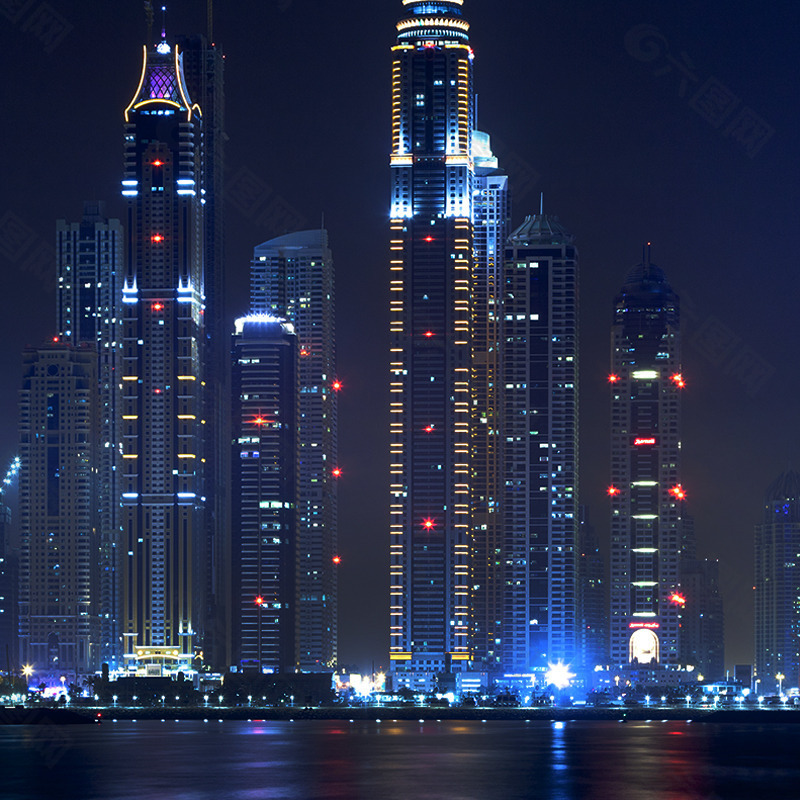 都市夜晚美景背景图