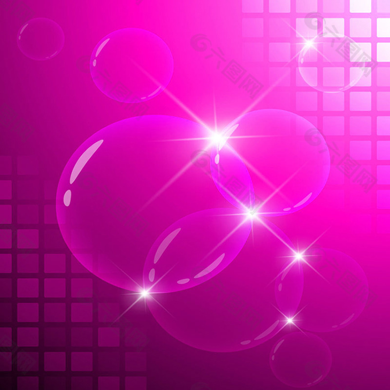 紫色星光气泡背景