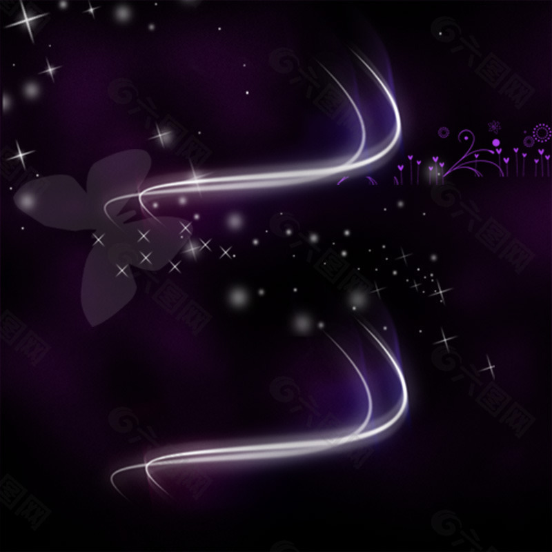 紫色炫酷光束蝴蝶饰品直通车钻展背景