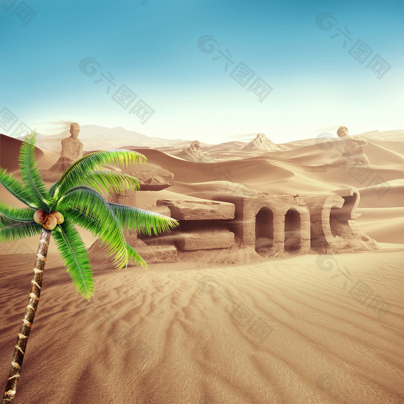 沙漠首图背景素材免费下载 图片编号 六图网