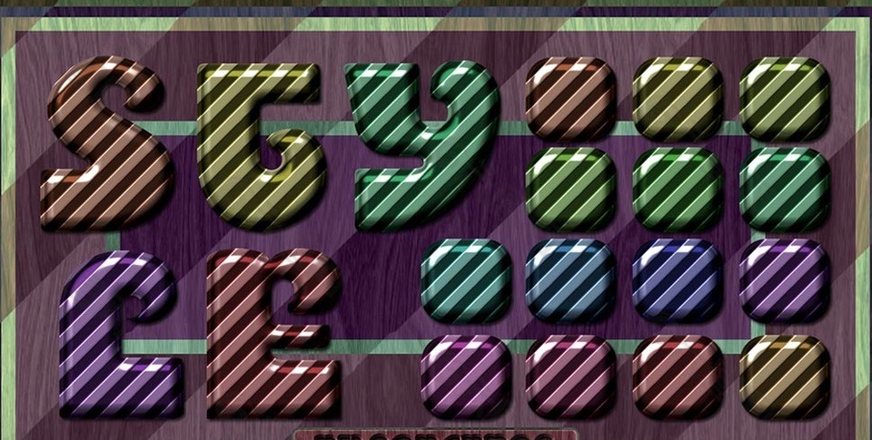 金属斜边包角效果字体样式