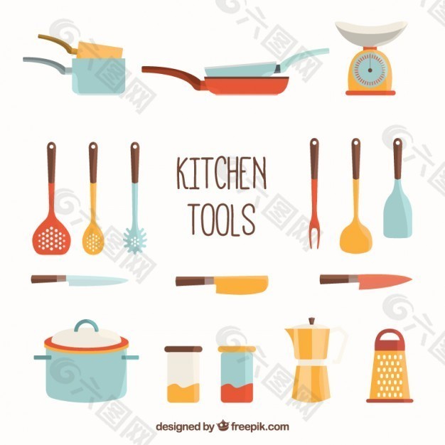 厨房的工具集