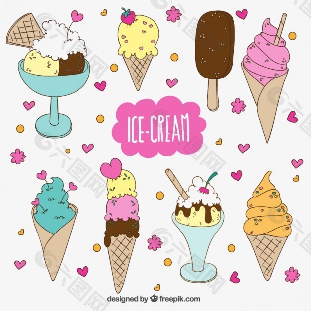 冰淇淋的插图