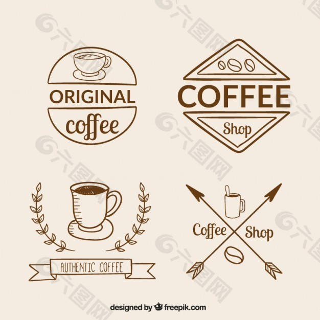 复古咖啡标识