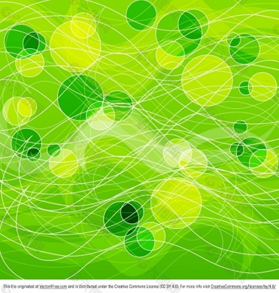 抽象的绿色圆圈背景图案