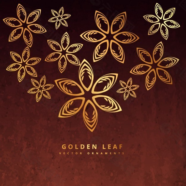 锈色背景下的金黄色设计