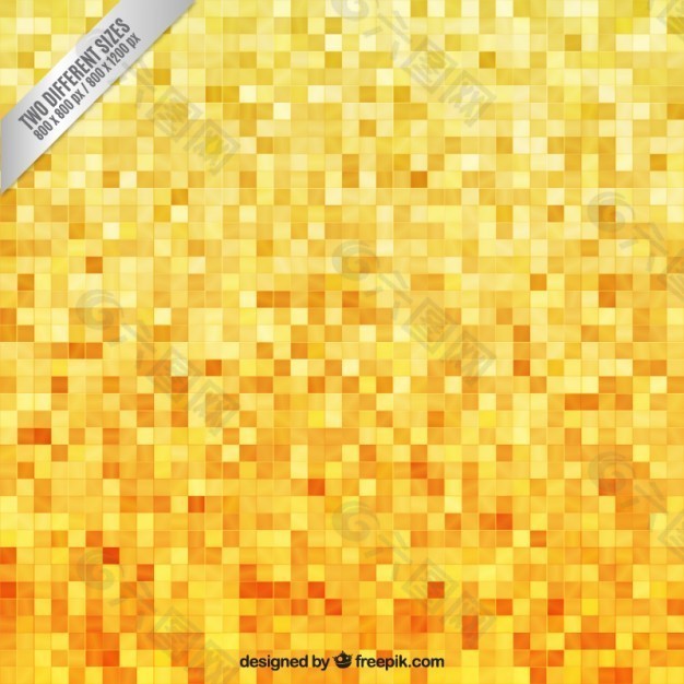 金色的像素背景