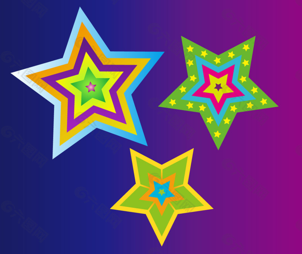五角星设计 星星 LOGO 素材 卡通
